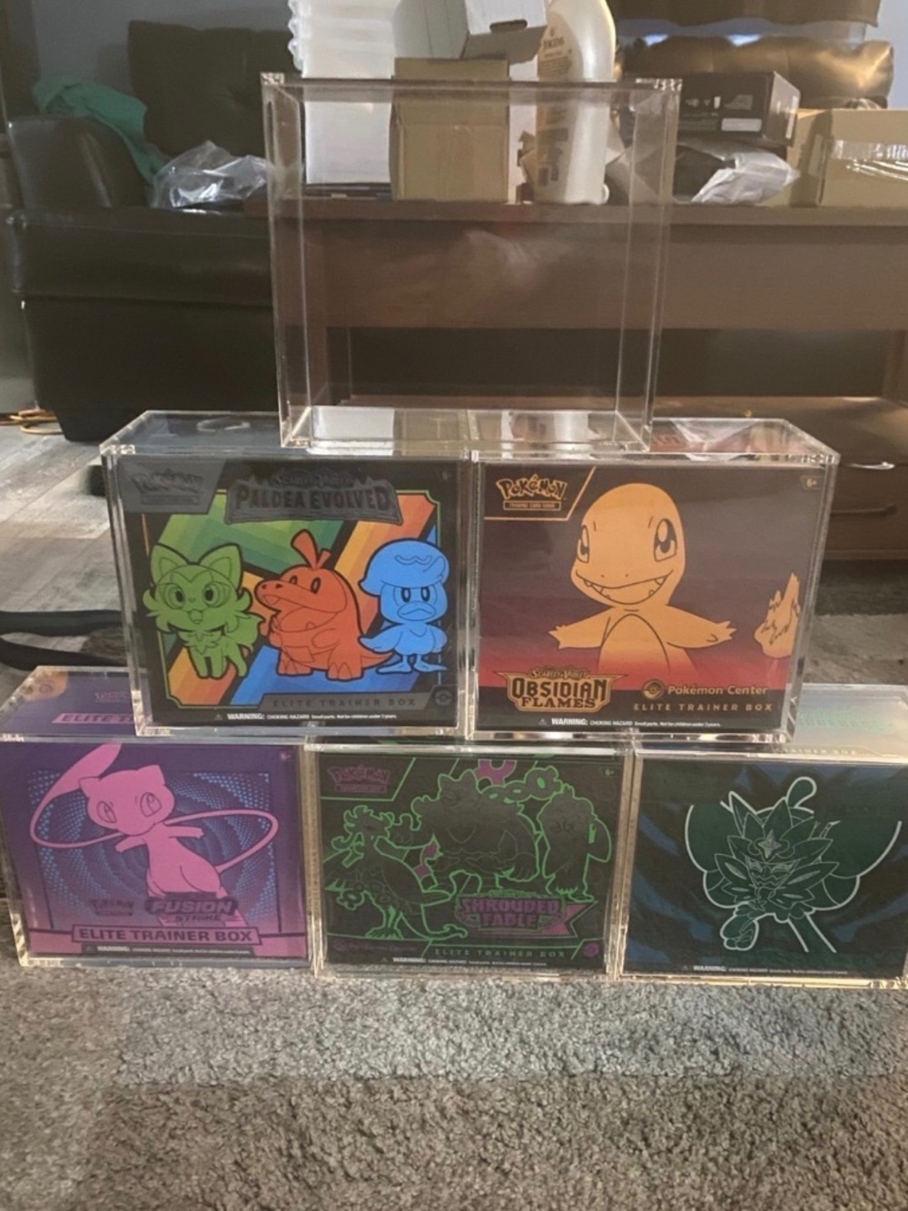 5x ETB Pokemon Acrylic Cases